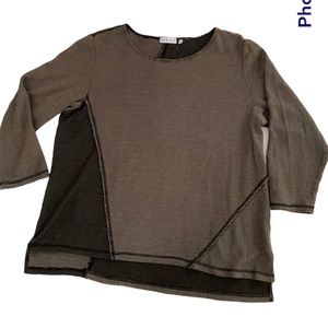 Habitat lagenlook striped cotton knit top xl